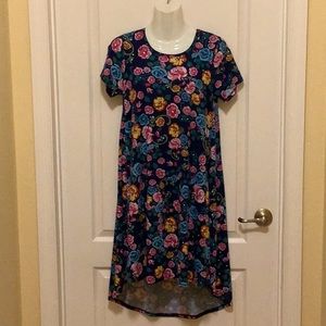 Lularoe asymmetrical dress longer in back size XXS simply comfortable. Floral 🌺